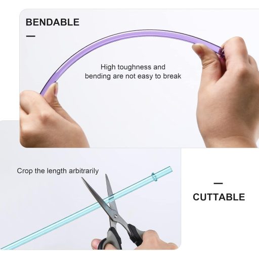 Set de 24 paie reutilizabile din plastic, 26,7 cm, cu periuțe de curățare