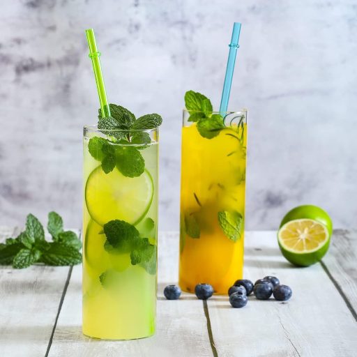 Set de 24 paie reutilizabile din plastic, 26,7 cm, cu periuțe de curățare