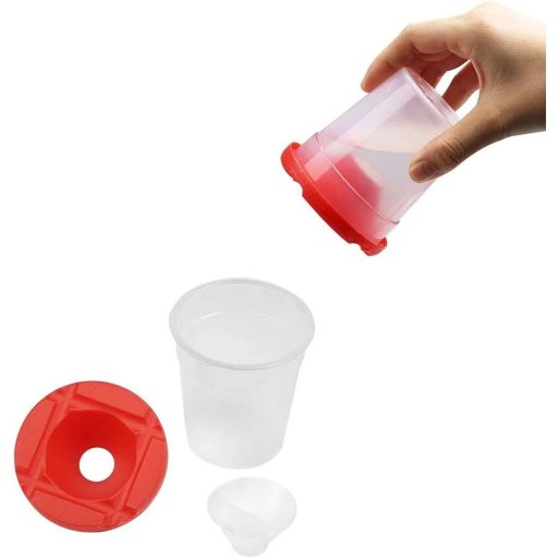 Set pensule pentru copii TopHomer, cu 4 pahare colorate, recipiente de vopsea anti-vărsare cu capac, instrumente de pictură școlare pentru începători