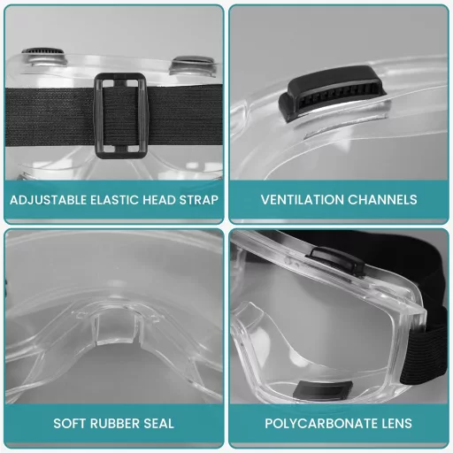 BELLE VOUS Set 2 Ochelari de Protecție pentru Purtătorii de Ochelari cu Dioptrii - Lentile Transparente, Antizgâriere și Anticeț