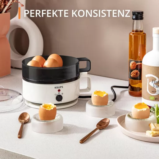 Krups Ovomat tojásfőző 7 tojáshoz melegentartó funkcióval fehér-fekete