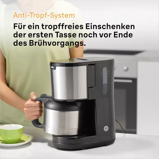 Braun PurShine KF1505 Filteres Kávéfőző 1,2L Rozsdamentes Termoszkancsóval