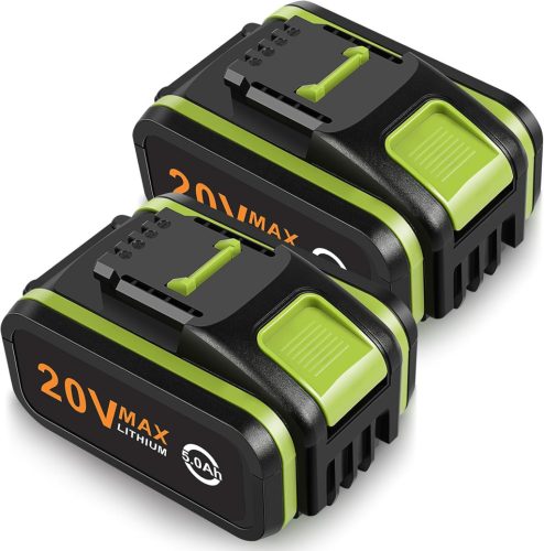 LabTEC 20V 5000mAh Akkumulátor Csomag (2db) - Worx WA3553 WA3760 WA3765 Kompatibilis Lítium-ion Pótakkumulátor Elektromos Szerszámokhoz
