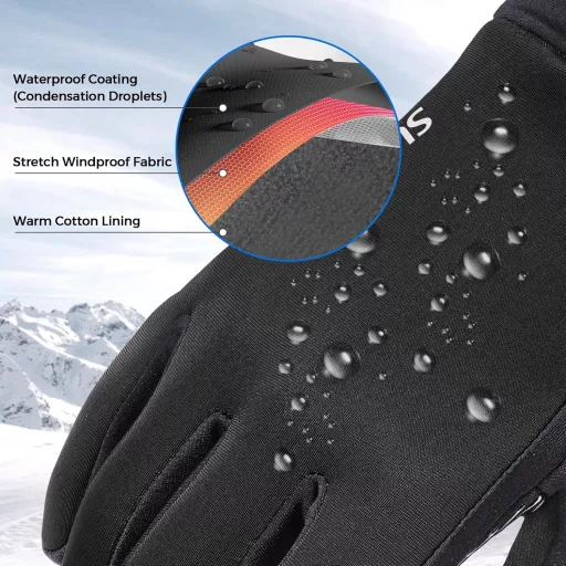 Sukeen zimné termo rukavice, vodoodolné, dotykové, pánske a dámske, na bicykel a beh