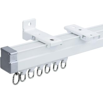   Domart Alumínium Függönysín - Hajlítható, Mennyezetre Szerelhető, Fehér, 1m - Ablakokhoz, Zuhanyzókhoz, Kórházakhoz, Lakókocsikhoz