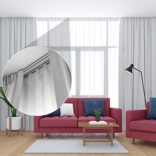 Domart Alumínium Függönysín - Hajlítható, Mennyezetre Szerelhető, Fehér, 1m - Ablakokhoz, Zuhanyzókhoz, Kórházakhoz, Lakókocsikhoz