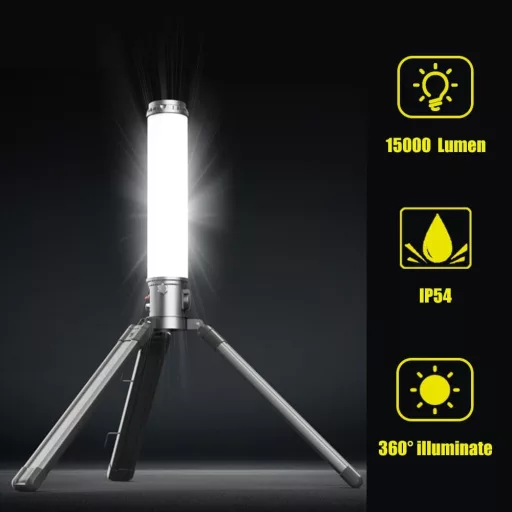 Kalwason 150W LED Állványos Munkalámpa 15000 Lumen 360° Torony Szerelőlámpa