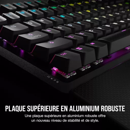 Corsair K70 Core RGB mechanikus gamer billentyűzet MLX Red, AZERTY FR, fekete