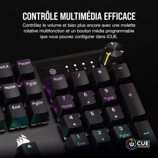Corsair K70 Core RGB mechanikus gamer billentyűzet MLX Red, AZERTY FR, fekete
