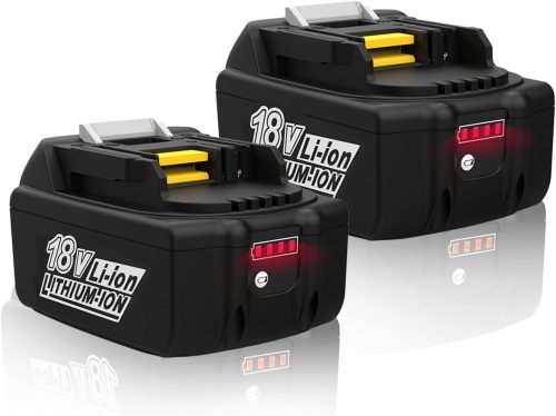 Energup 18V 8000mAh Set Acumulatori Li-ion (2 buc.) - Compatibil cu sculele Makita BL1860B BL1850 BL1840 BL1830 - Cu indicator LED de încărcare