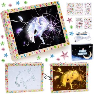   Set svjetiljke jednoroga i okvira za slike - Kreativan poklon za djevojčice od 6 do 13 godina
