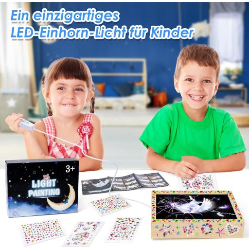 Set svjetiljke jednoroga i okvira za slike - Kreativan poklon za djevojčice od 6 do 13 godina