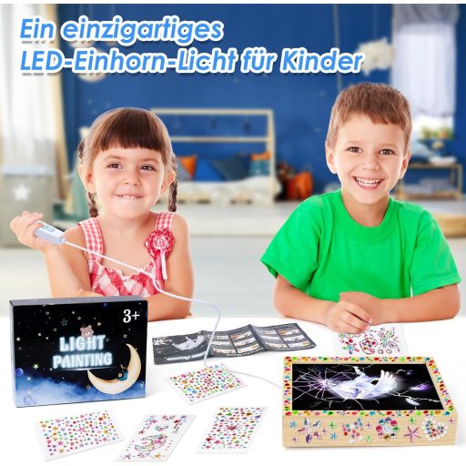 Unikornis lámpa és képkeret készlet - Kreatív ajándék 6-13 éves lányoknak