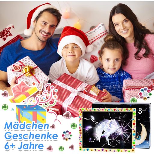 Unikornis lámpa és képkeret készlet - Kreatív ajándék 6-13 éves lányoknak