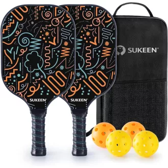   Sada rakiet na pickleball Sukeen, 2 ks, s povrchom zo sklených vlákien, pre mužov a ženy