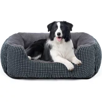   FURTIME Psia posteľ pre stredne veľkých psov, prateľný mäkký psí kôš s protišmykovou podložkou, pelech proti úzkosti pre malé a stredne veľké psy a mačky