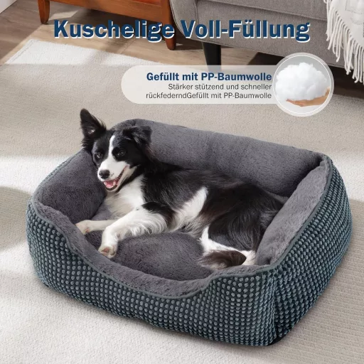 FURTIME Kutyaágy Közepes Kutyáknak, Mosható Puha Kutyakosár Csúszásmentes Talppal, Szorongásoldó Fekhely Kis és Közepes Kutyáknak Macskáknak