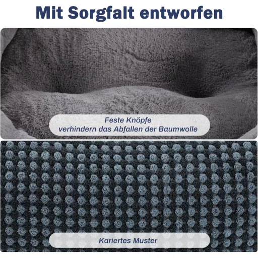 FURTIME Psia posteľ pre stredne veľkých psov, prateľný mäkký psí kôš s protišmykovou podložkou, pelech proti úzkosti pre malé a stredne veľké psy a mačky