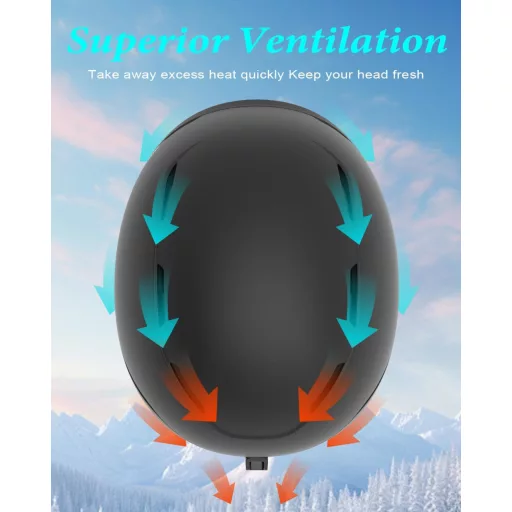 Cască de schi și snowboard RIOROO pentru bărbați, femei și tineri, cu ventilație, pentru săniuș