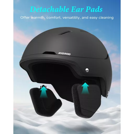 Cască de schi și snowboard RIOROO pentru bărbați, femei și tineri, cu ventilație, pentru săniuș