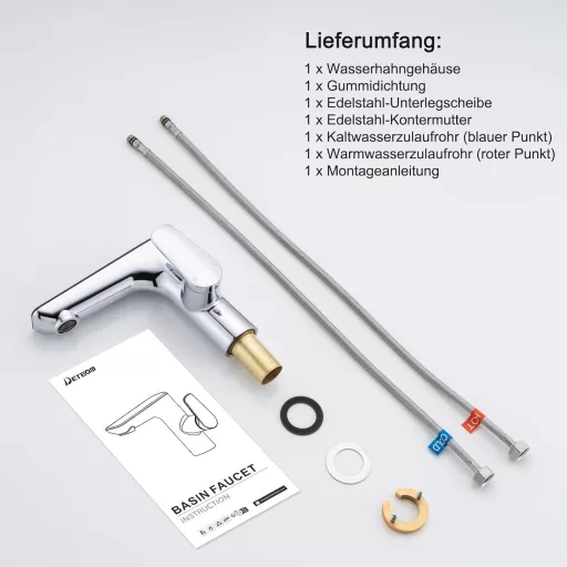 Detbom LED-es Mosdó Csaptelep Króm Egykaron Hidroelektromos Önműködő