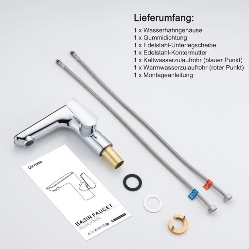 Detbom LED-es Mosdó Csaptelep Króm Egykaron Hidroelektromos Önműködő