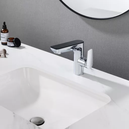 Detbom LED-es Mosdó Csaptelep Króm Egykaron Hidroelektromos Önműködő