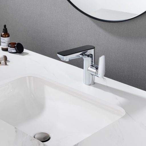 Detbom LED-es Mosdó Csaptelep Króm Egykaron Hidroelektromos Önműködő