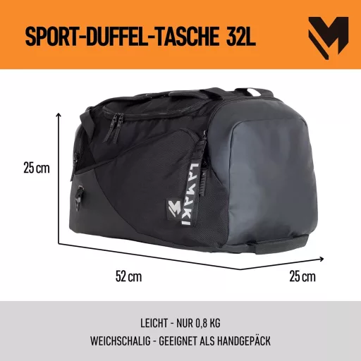 Geantă sport / Rucsac lamaki 32L - Geantă de călătorie multifuncțională, dimensiune bagaj de mână - Geantă unisex pentru sport și călătorii