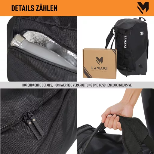 Geantă sport / Rucsac lamaki 32L - Geantă de călătorie multifuncțională, dimensiune bagaj de mână - Geantă unisex pentru sport și călătorii