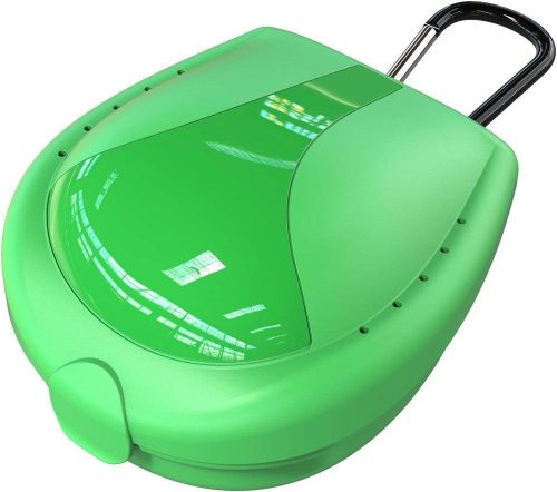 Protector dentar sport verde pentru fotbal și baschet