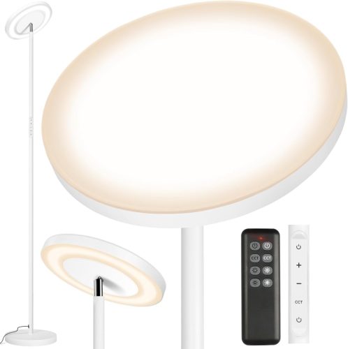 Lampadar LED OUTON 34W - Iluminare bidirecțională, Telecomandă și Control Tactil, 4 Temperaturi de Culoare, Dimmabil, Iluminat pentru Living și Dormitor