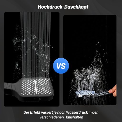 VEHHE 7 funkciós zuhanyfej esőzuhanyzó vízspórlóval és nyomásfokozóval