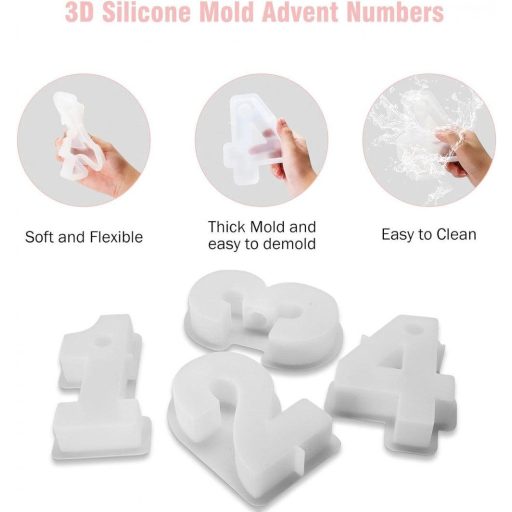 Silikonski kalupi za brojeve 1-4 - Za blagdansko pečenje i ukrašavanje