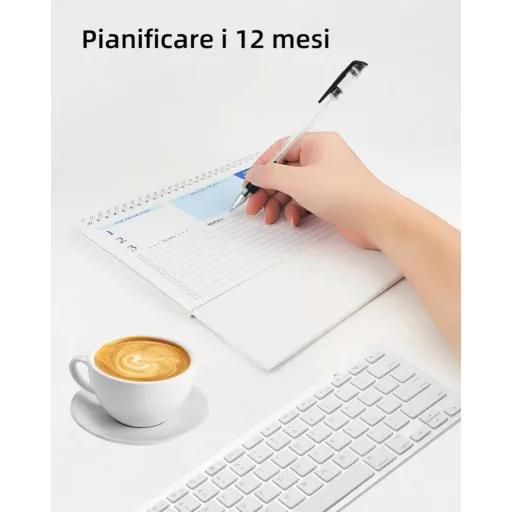 Prekrasan stolni kalendar za 2024. godinu s cvjetnim uzorkom i mjesečnim rasporedom