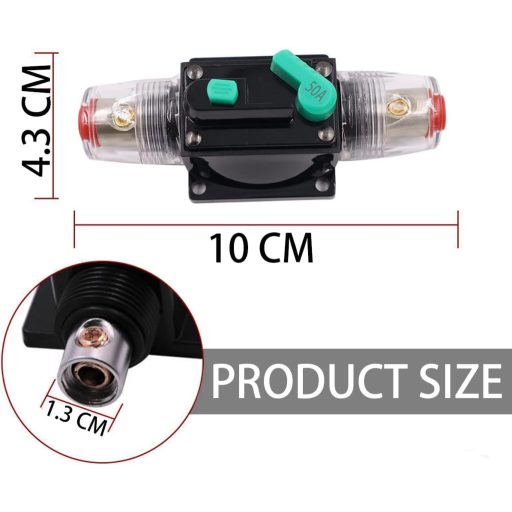 CGEAMDY Držiak poistky do auta 50A s automatickým resetom 12V-48V