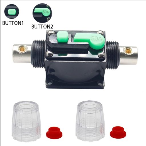 CGEAMDY Autó Biztosítéktartó 50A Automatikus Visszaállítás 12V-48V