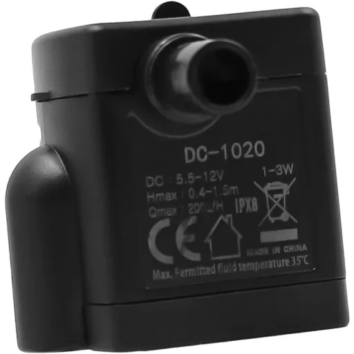 POFET Mini Szubmerzibilis Szivattyú 5-12V 200L/H Napelemes Szökőkút Csendes Motor