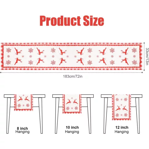 Vianočný behúň na stôl PEUTIER 33x183 cm, slávnostná dekorácia stola