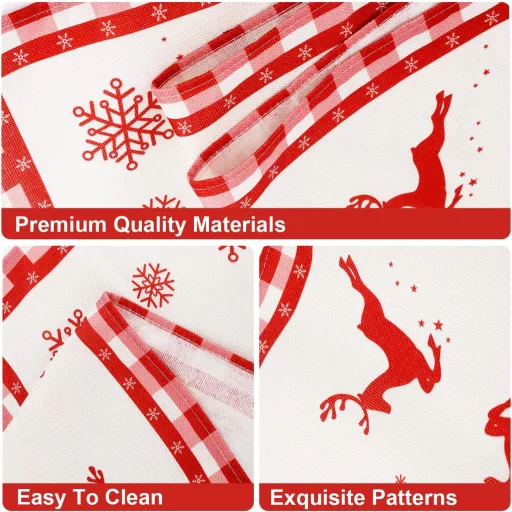 PEUTIER Karácsonyi Asztali Futó 33x183 cm Ünnepi Asztal Dekoráció