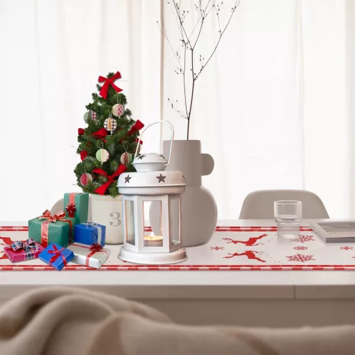 PEUTIER Karácsonyi Asztali Futó 33x183 cm Ünnepi Asztal Dekoráció