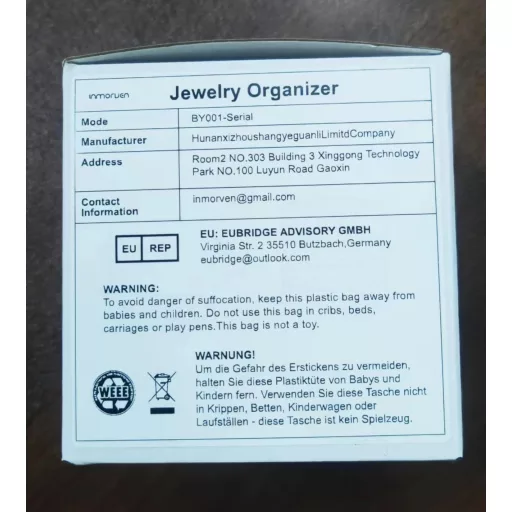 INMORVEN Rotirajuća Kutija za Nakit s 4 Razine, Zaključavanje, Ružičasto Zlato, Ženska