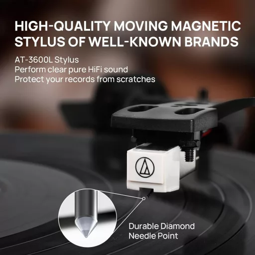 Retrolife Bakelit Lemezjátszó Bluetooth Hangszóróval Sárga/Barna
