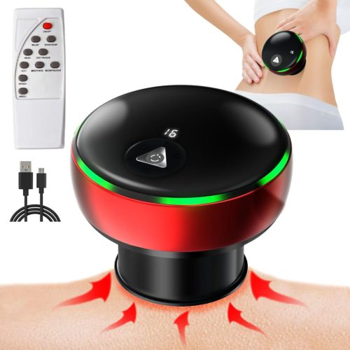 Aparat electric de ventuze Exsivemy - 16 niveluri, masaj cu infraroșu cu telecomandă, 4 moduri, ameliorarea durerilor musculare, detoxifiere