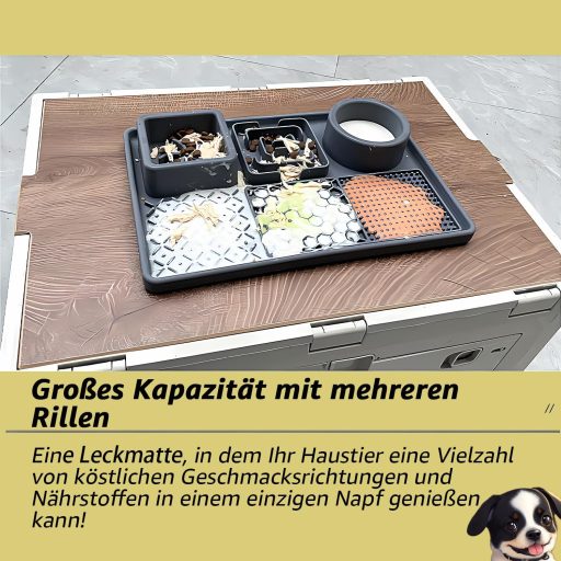 Peticularz Zöld Szilikon Nyalómatrac Tapadókorongokkal - Lassú Etetőtál Kutyáknak és Macskáknak, Mosogatógépben Mosható