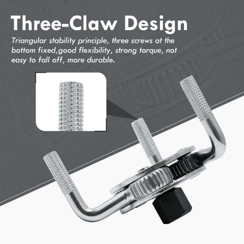 CCLIFE Olajszűrő Kulcs 3-Karos Cr-V Pók Adapter Készlettel - Olajcseréhez, 69-136 mm Átmérőjű Szűrőkhöz, Króm-Vanádium Acél
