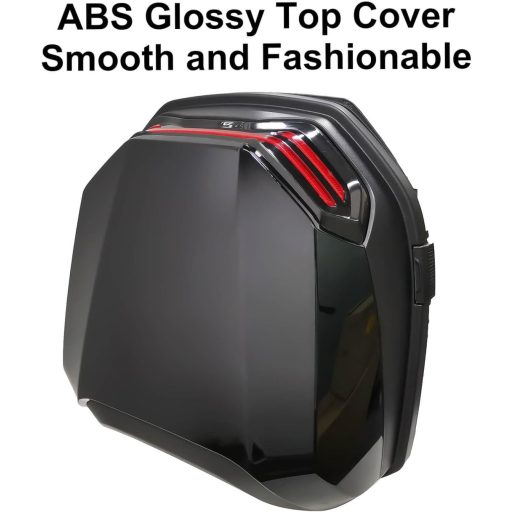 LGVOA Motorkerékpár Felső Doboz Vízálló Sisak Tárolóval és Biztonsági Zárral