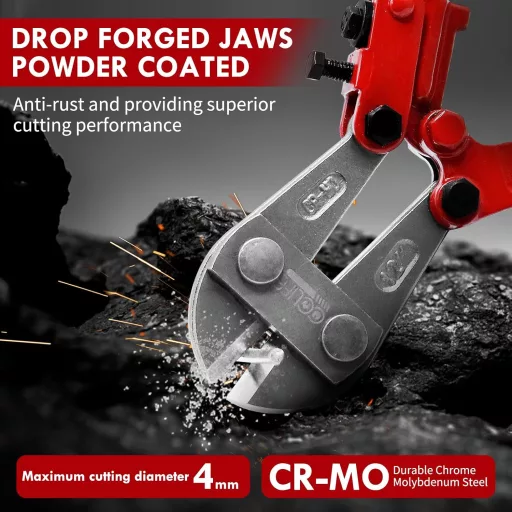 CCLIFE Clește tăietor de bolțuri 300mm, Oțel Cr-Mo, Capacitate de tăiere 4mm, Clește profesional
