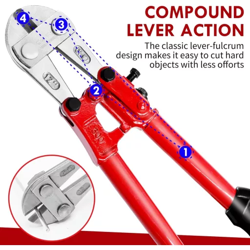 CCLIFE Clește tăietor de bolțuri 300mm, Oțel Cr-Mo, Capacitate de tăiere 4mm, Clește profesional