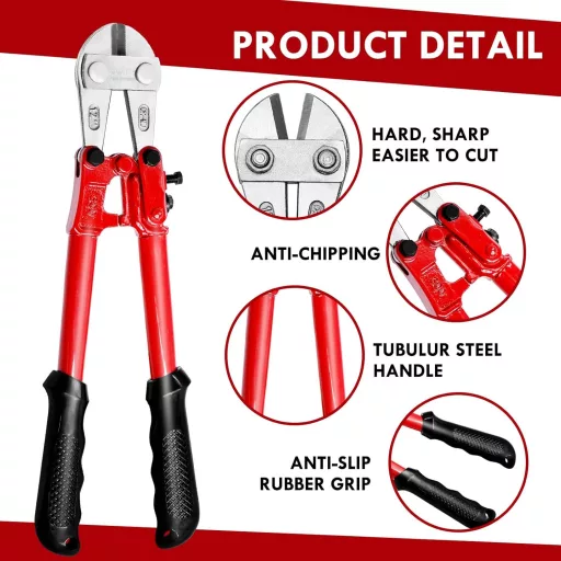 CCLIFE Clește tăietor de bolțuri 300mm, Oțel Cr-Mo, Capacitate de tăiere 4mm, Clește profesional